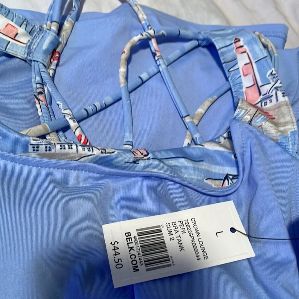 Blue Patterned Women's Activewear Set - Picture 3 of 6